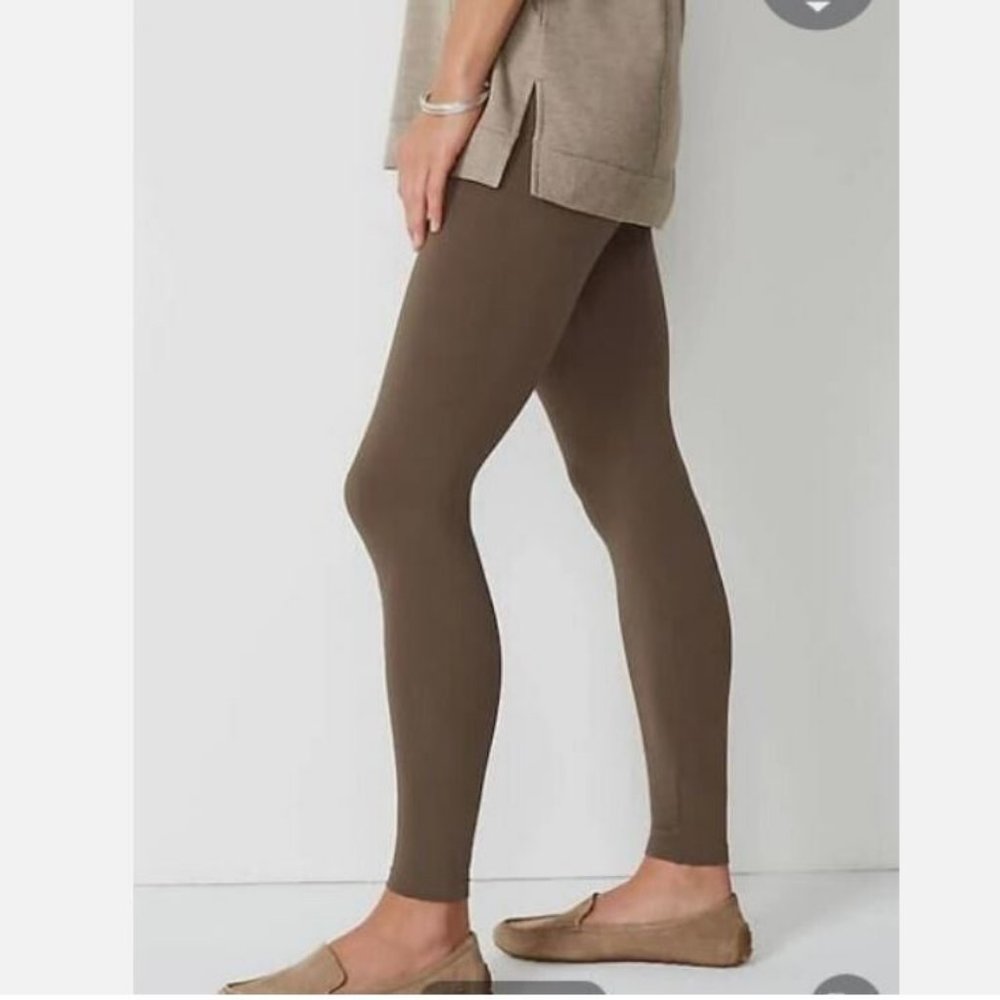 J. Jill - Mocha Latte Slim Pima Ankle Leggings Stretch Waist /4X
